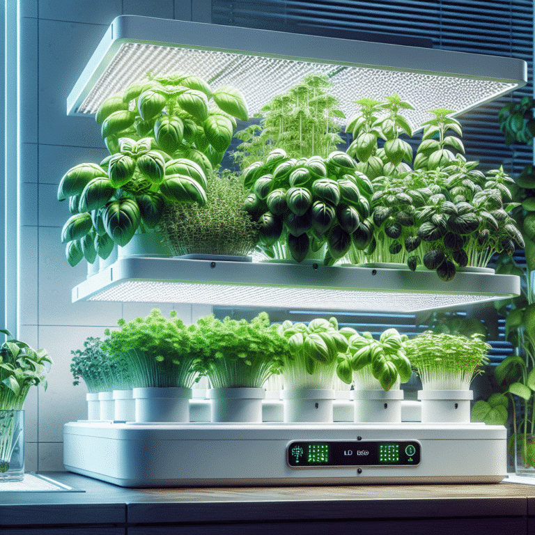Fast-growing indoor hydroponic herbs