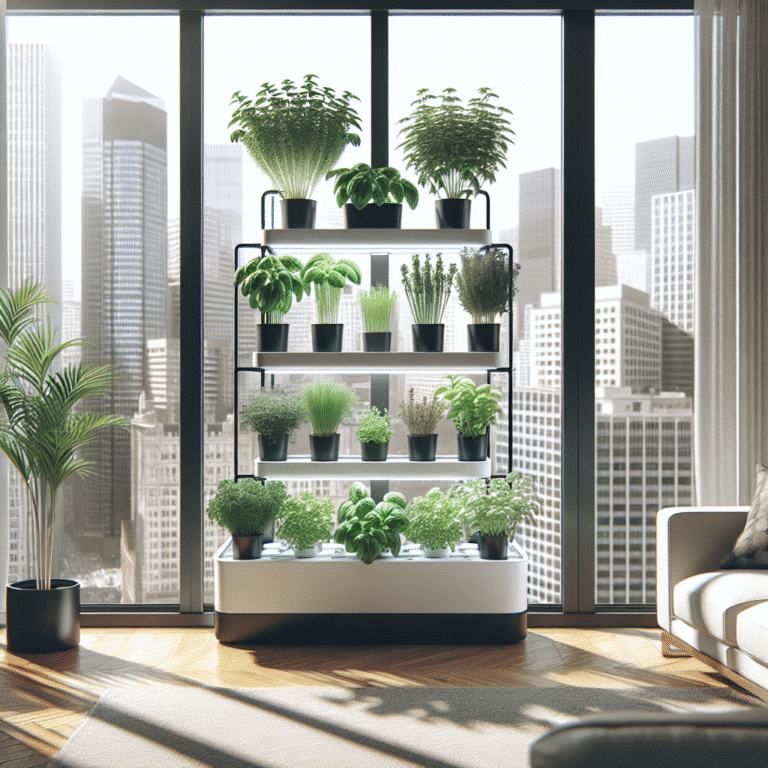 Hydroponic herb garden for city apartments