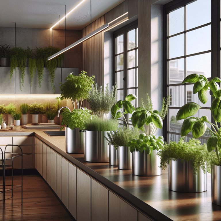 Modern kitchen herb garden designs