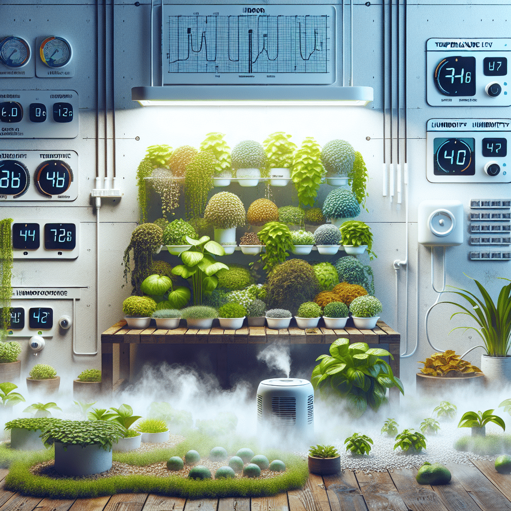 Indoor humidity for hydroponic plants