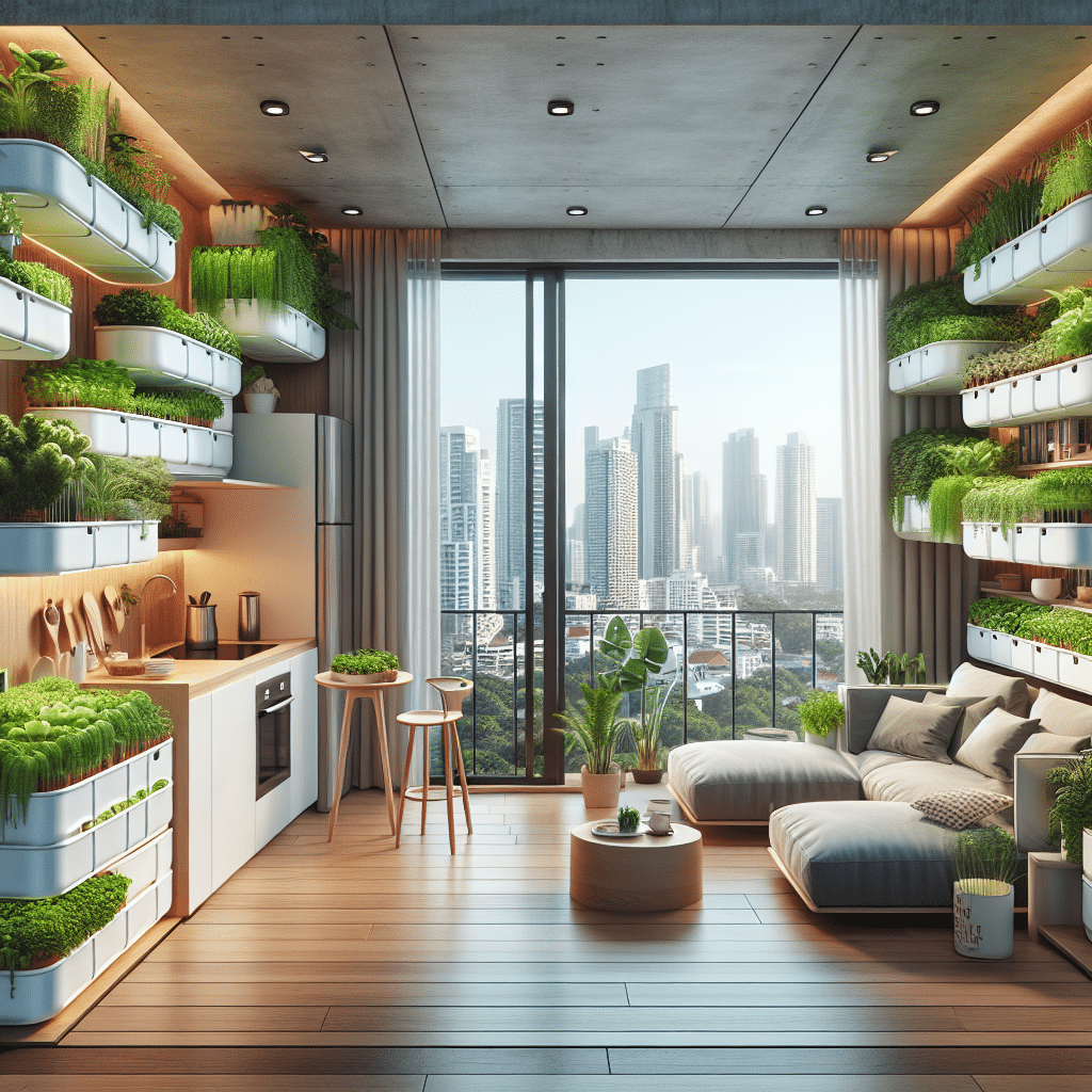 Hydroponic containers that maximize apartment space