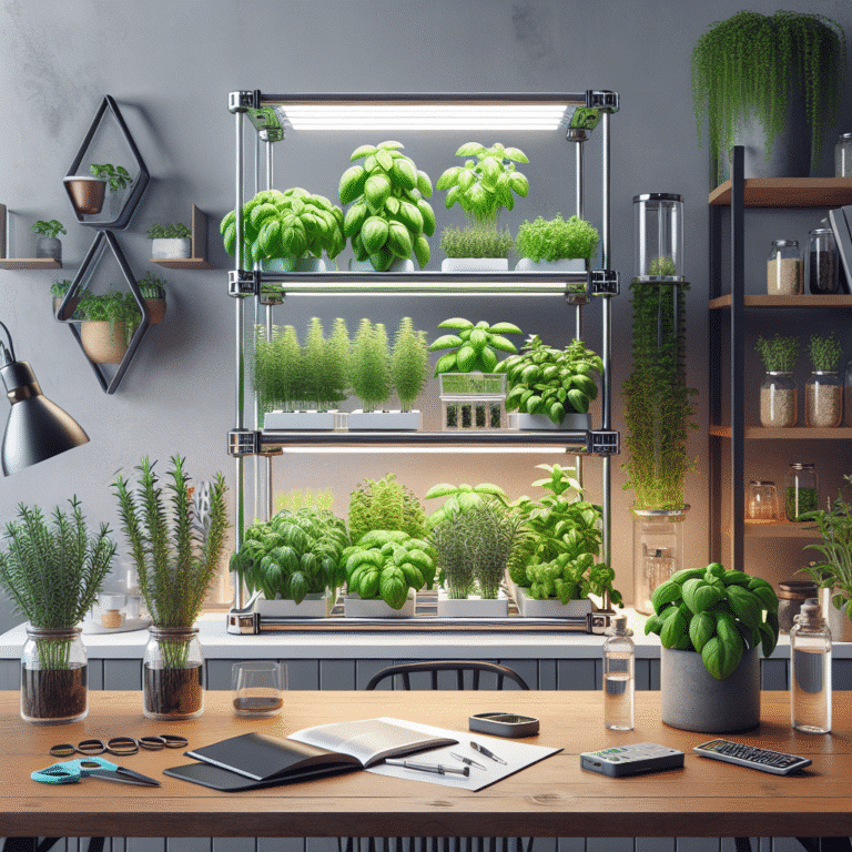 Easy-to-build hydroponic herb garden for urban living