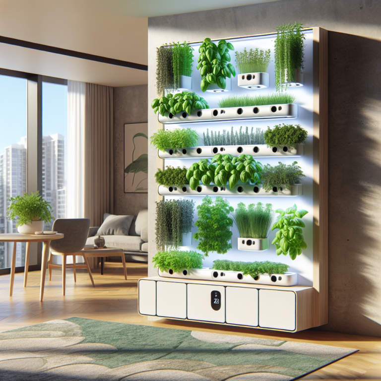 Vertical hydroponic herb garden designs for apartments
