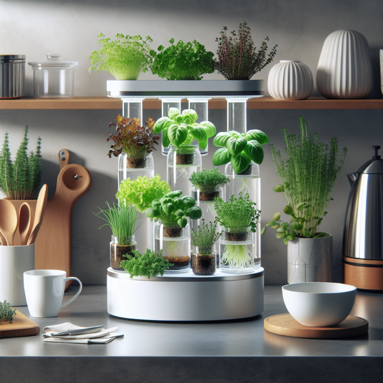 Countertop hydroponic garden solutions for small spaces