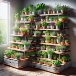 Multi-tiered kitchen herb garden designs for maximizing space