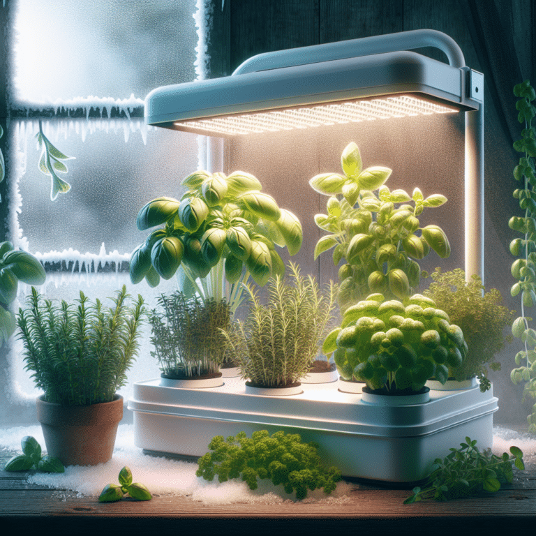 Hidroponic herb care in winter