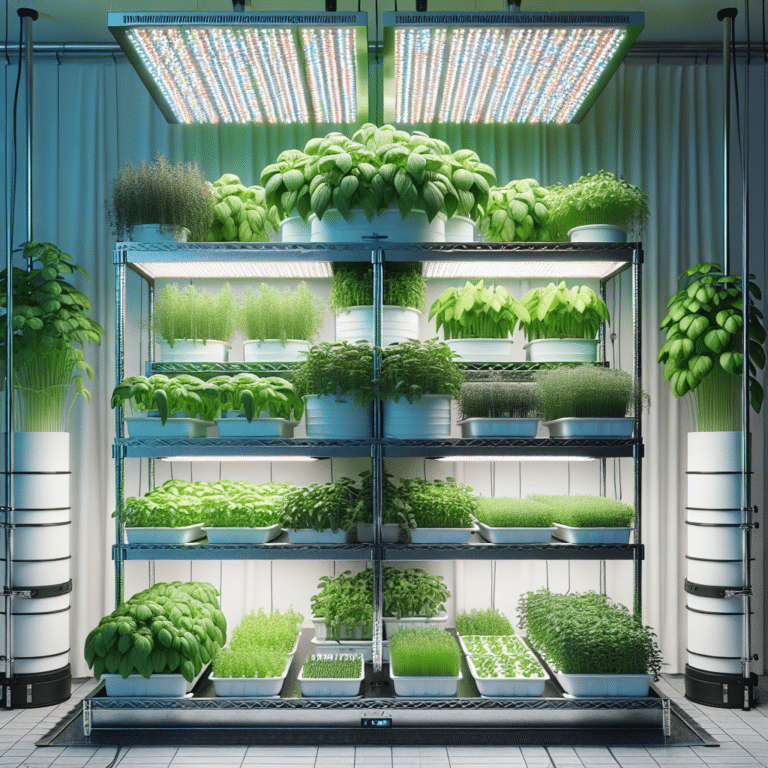 Optimizing indoor lighting for hydroponic herbs