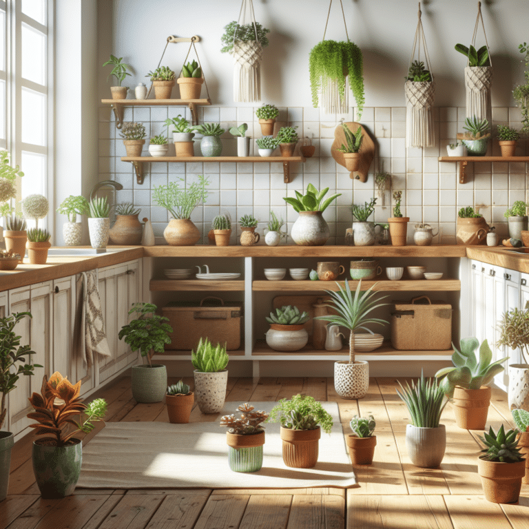 Small kitchen plant arrangement techniques for a fresh look