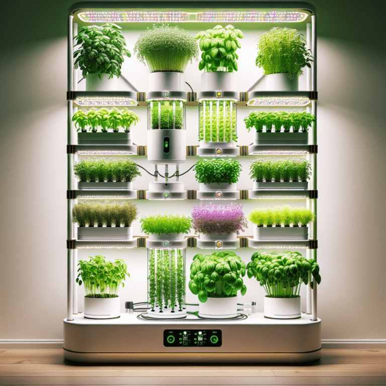 Vertical hydroponic herb garden for small spaces