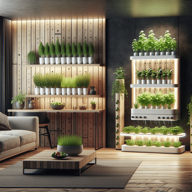 Designing a stylish hydroponic herb garden for any room.