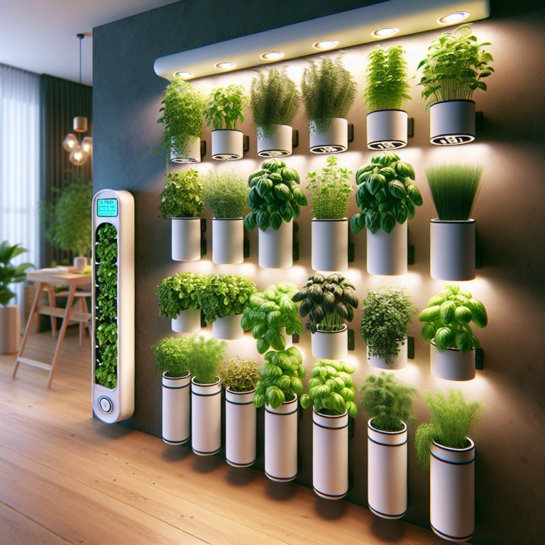 Vertical hydroponic herb garden for apartments