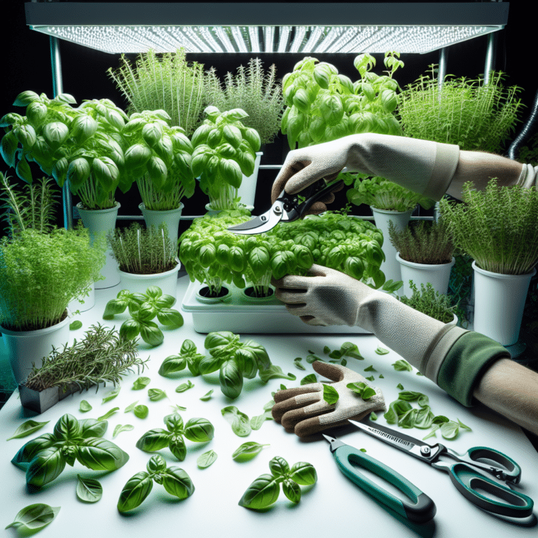Hydroponic herb pruning guide