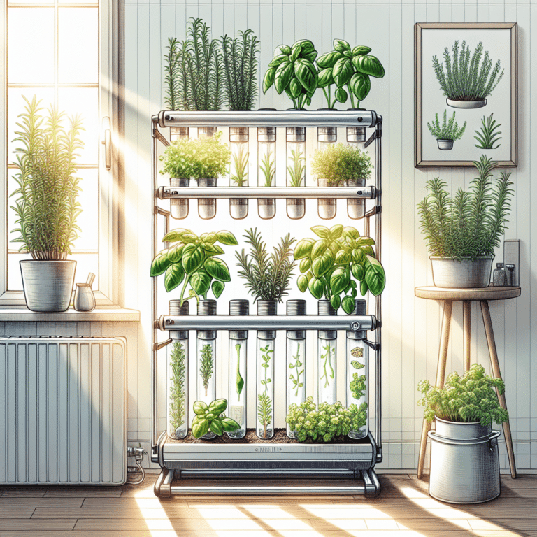 DIY hydroponic herb garden for small apartments
