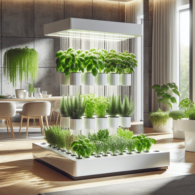 Designing a stylish hydroponic herb garden for any room.