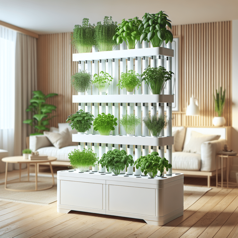 Vertical hydroponic herb garden for apartments