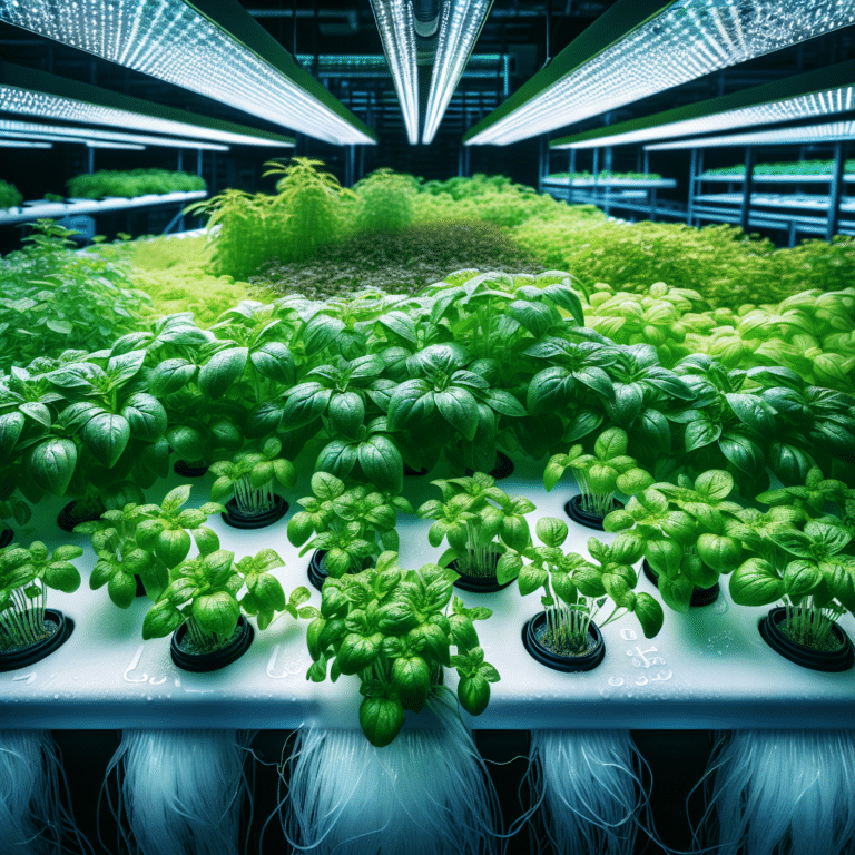 Fast-growing indoor hydroponic herbs