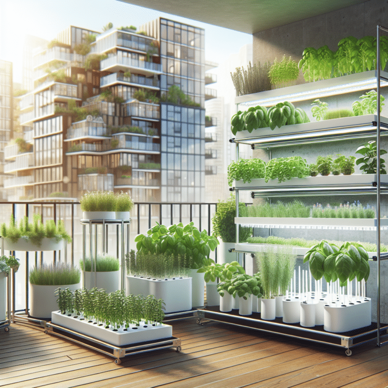 Hydroponic systems for fresh herbs in urban settings