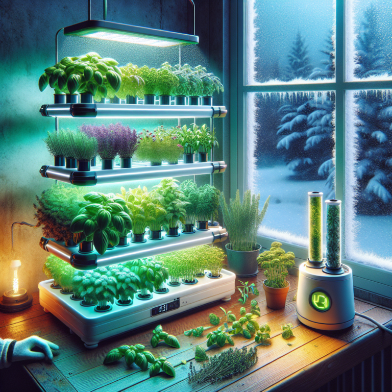 Hydroponic herb care in winter
