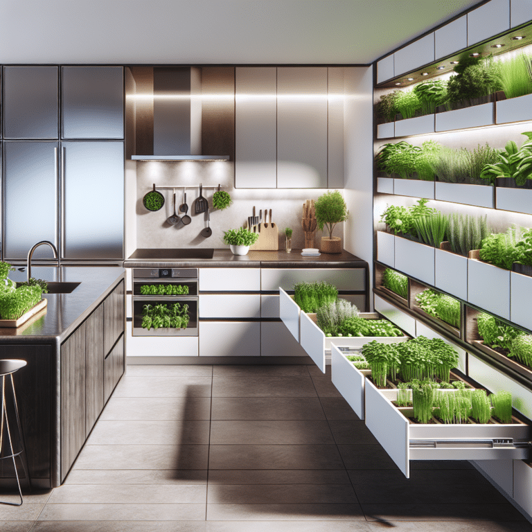Modern kitchen herb garden layouts to maximize space