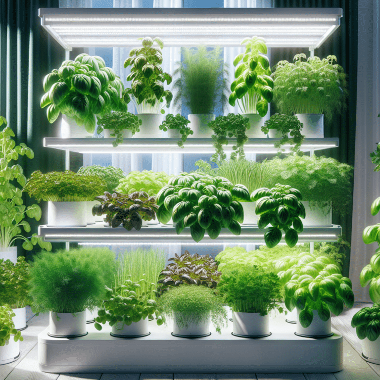 Fast-growing indoor hydroponic herbs