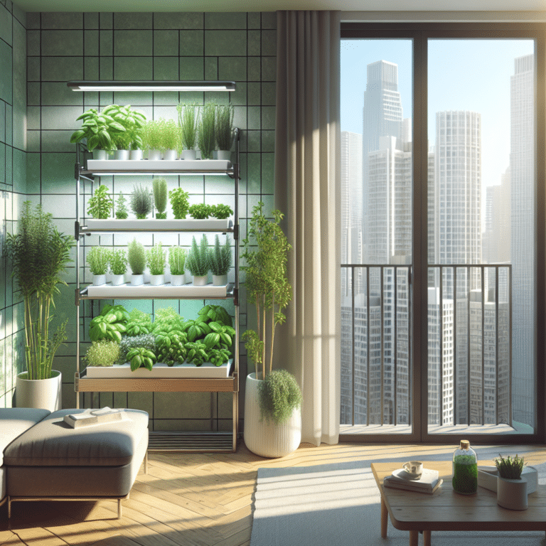 Hydroponic herb garden for city apartments