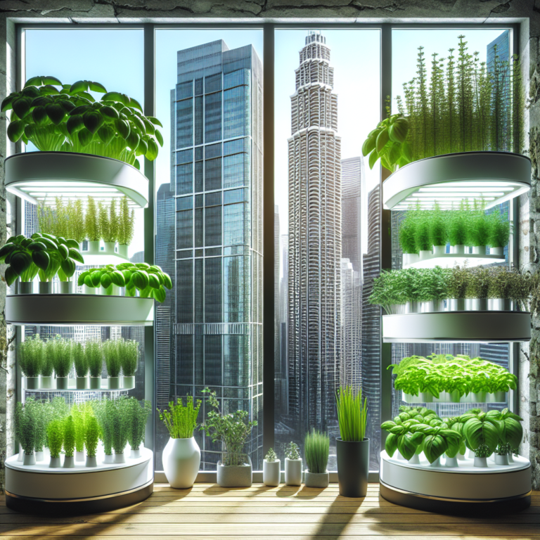 Hydroponic herb garden for city apartments