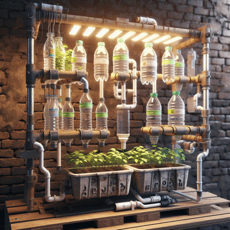 Building a hydroponic system from repurposed materials