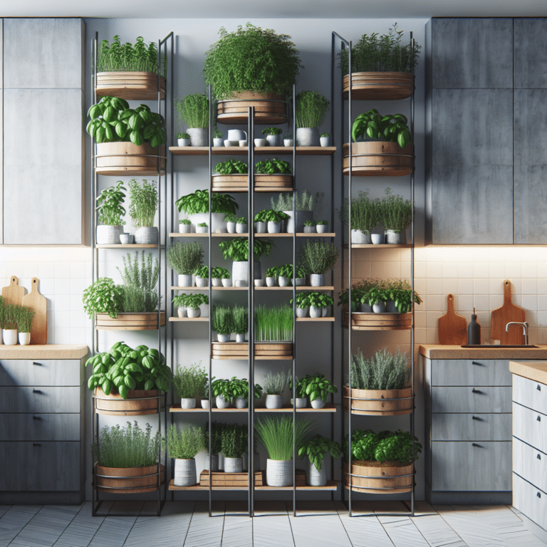 Multi-tiered kitchen herb garden ideas