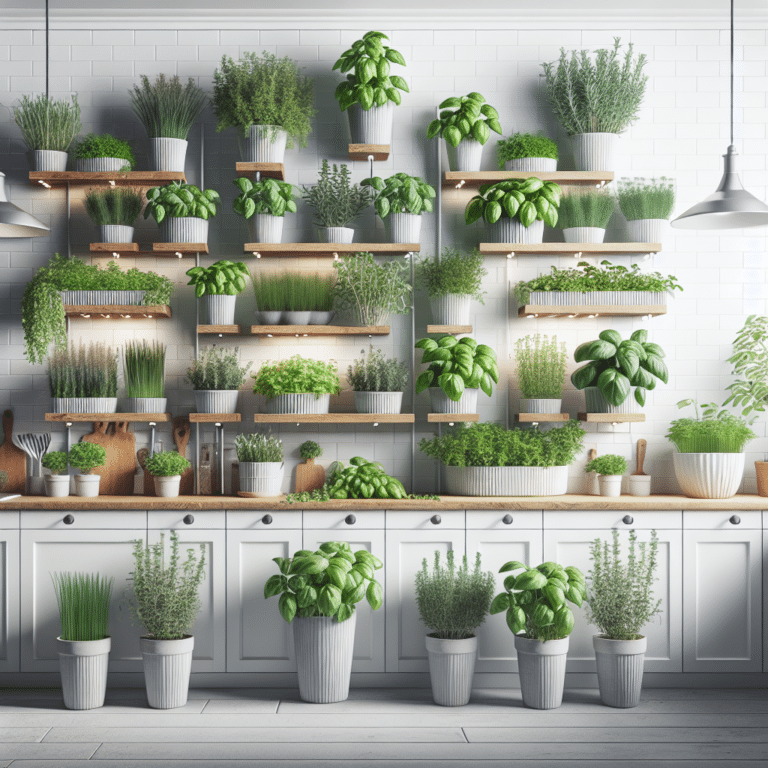 Multi-tiered kitchen herb garden ideas