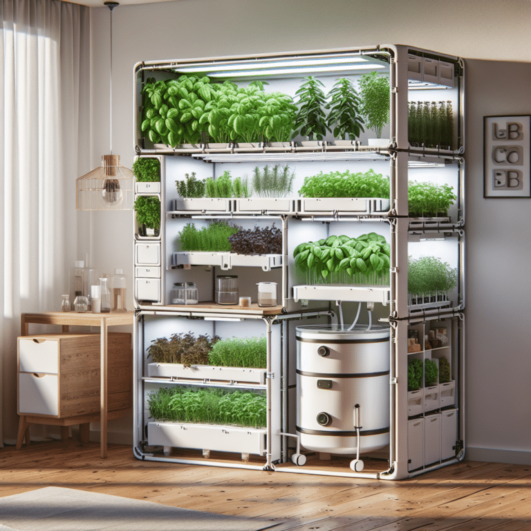 DIY hydroponic herb garden for small apartments
