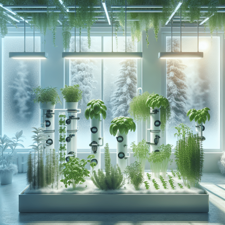Hydroponic herb care in winter
